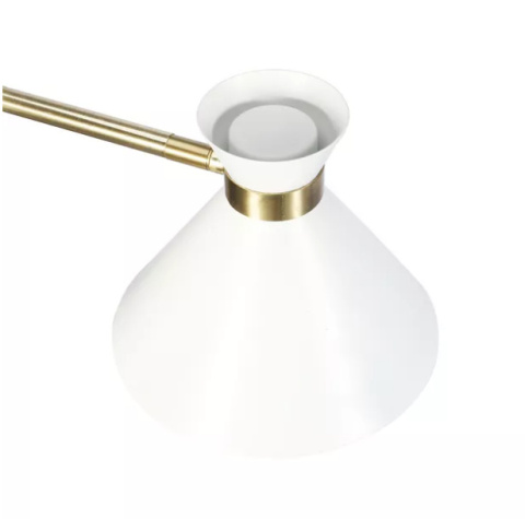 LED Lampa ścienna kinkiet EVE 30cm E27 biała złota mat