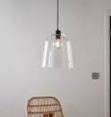 LED Lampa wisząca Madison 18cm E27 transparentna szkło