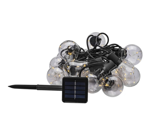 Girlanda 15 lamp Solarna BULB LED 4,8m czujka Tealight4