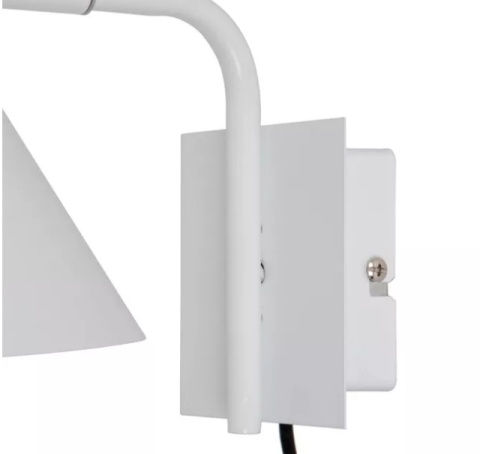 LED Lampa ścienna kinkiet Brook E27 biała mat metal
