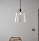 LED Lampa wisząca Madison 28cm E27 transparentna szkło