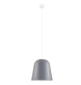LED Lampa wisząca Madison 38cm E27 metalowa szara
