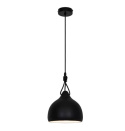 LED Lampa wisząca SUSAN 22cm E27 czarna ceramiczna metal