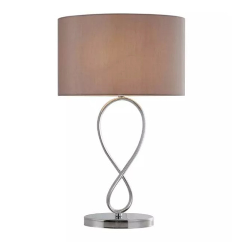 LED Lampa stołowa SINA E14 54cm szara srebrna