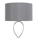 LED Lampa stołowa SINA E14 54cm szara srebrna