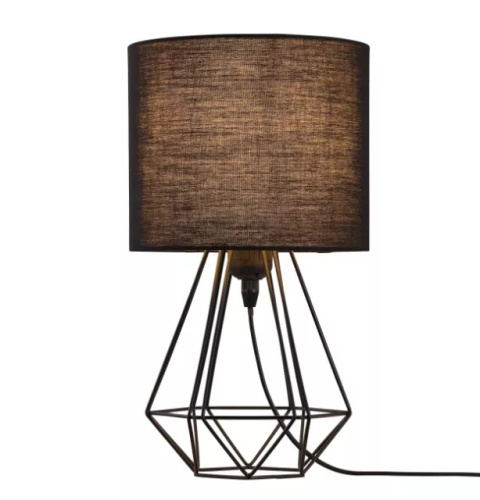 LED Lampa nocna stołowa SOPHIA 36cm E27 czarna