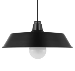 LED Lampa wisząca ALBERT 38cm E27 czarna metalowa