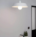 LED Lampa wisząca ALBERT 38cm E27 biała metalowa