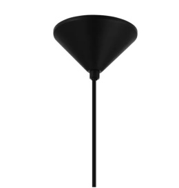 LED Lampa wisząca duża SOPHIA 1-punktowa E27 czarna metal