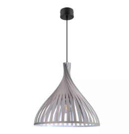 LED Lampa wisząca AMILA ażurowa E27 szara taupe