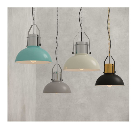 LED Lampa wisząca STAN 38cm E27 szara metalowa