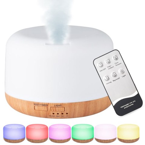 Nowoczesny dyfuzor powietrza RGB z aromaterapią i pilotem