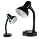 Lampka biurkowa czarna E27 elastyczna stołowa metalowa szkolna