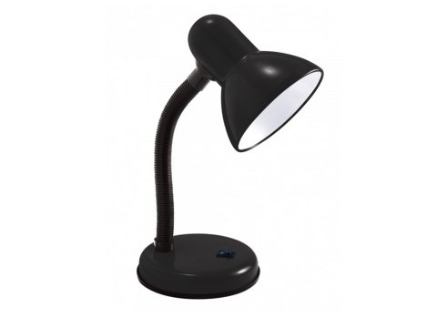Lampka biurkowa czarna E27 elastyczna stołowa metalowa szkolna