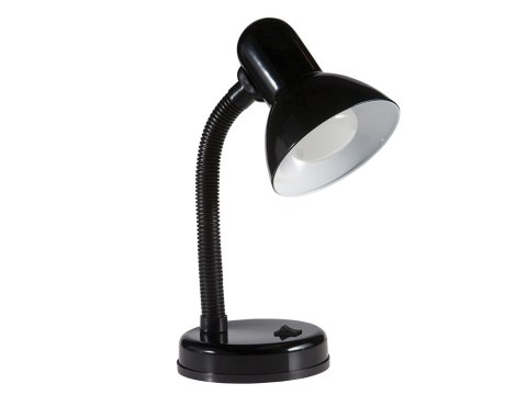 Lampka biurkowa czarna E27 elastyczna stołowa metalowa szkolna