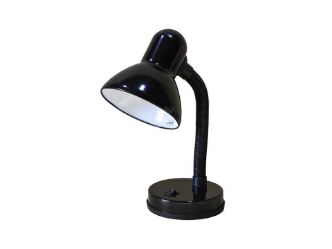 Lampka biurkowa czarna E27 elastyczna stołowa metalowa szkolna