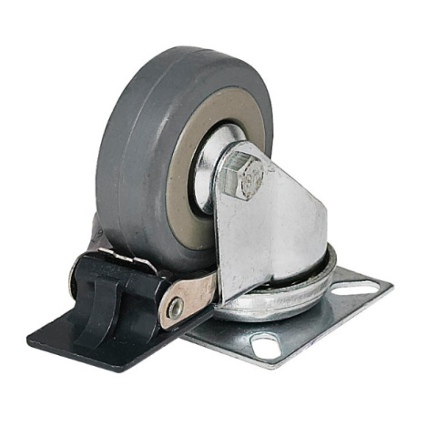 Koło jezdne skrętne hamulec 50mm 50kg guma łożysko 2szt