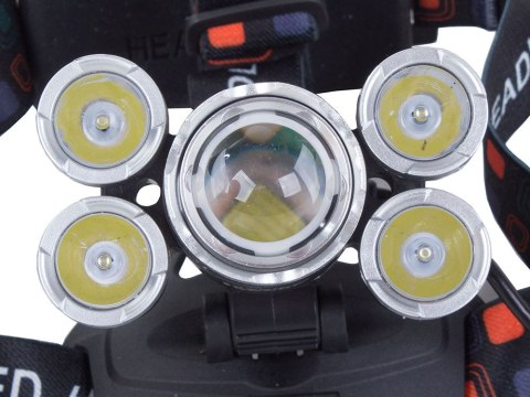 Mocna latarka czołowa z funkcją zoom i diodami LED XM-L T6 oraz XP-E