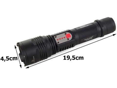 Nowoczesna latarka militarną z funkcjami Power Bank