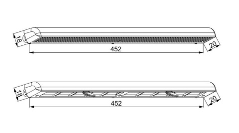 Nawietrzak okienny 45cm filtrem okno wentylacja kratka