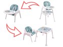 Krzesełko do karmienia stoliczek stolik krzesło 3w1 zielony wysoka jakość wykonania