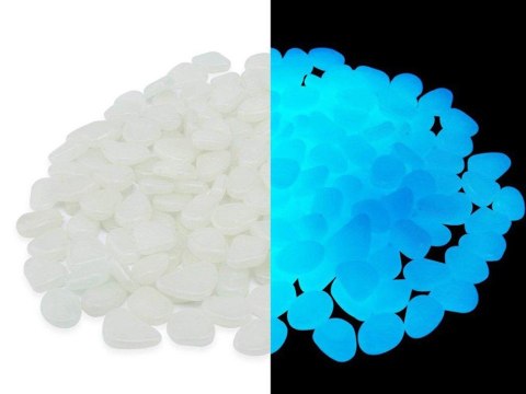 Kamyki dekoracja świecące fluor 100 Szt nocna ozdoba