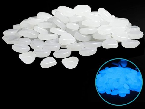 Kamyki dekoracja świecące fluor 100 Szt nocna ozdoba