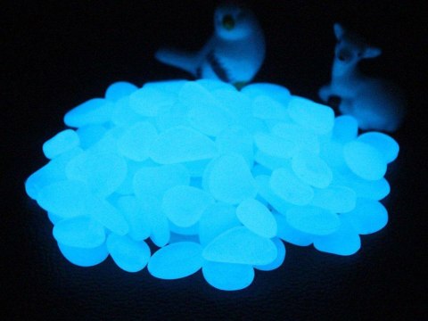 Kamyki ozdobne świecące fluor 100 Szt dekoracja nocna