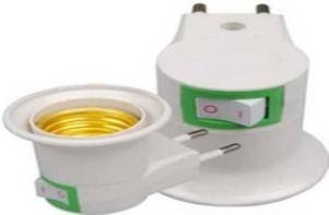 Nowoczesna lampka z wyłącznikiem do żarówki E27
