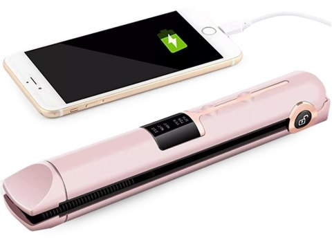 Nowoczesna mini prostownica do włosów z funkcją powerbanku
