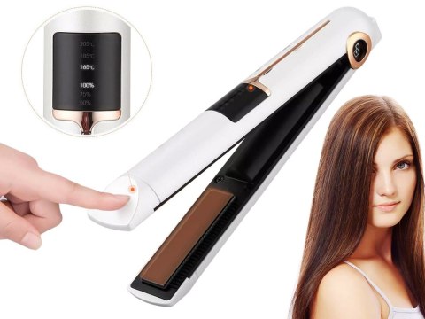 Nowoczesna mini prostownica do włosów z funkcją powerbanku
