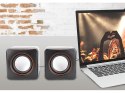 Głośniki komputerowe USB JACK PC przwodowe czarne