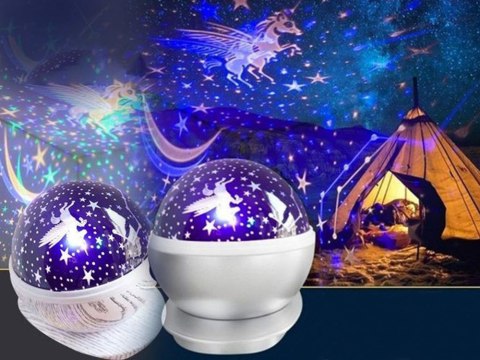Nowoczesna lampa nocna z efektem galaktyki dla każdego wnętrza