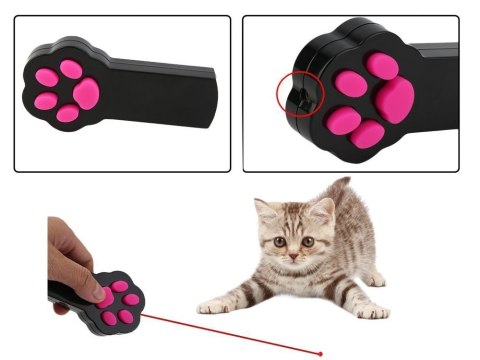 Laser zabawa z kotem w polowanie i skoki baterie