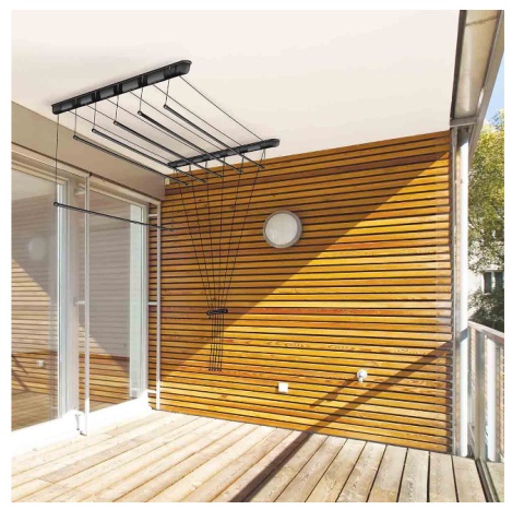 Suszarka sufitowa łazienka balkon 6prętów 120cm czarna