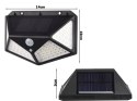 Nowoczesna lampa solarna z czujnikiem ruchu i zmierzchu 600lm