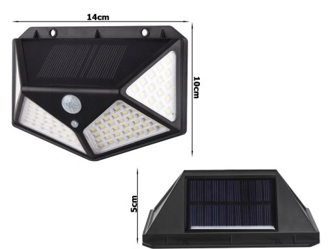Nowoczesna lampa solarna z czujnikiem ruchu i zmierzchu 600lm