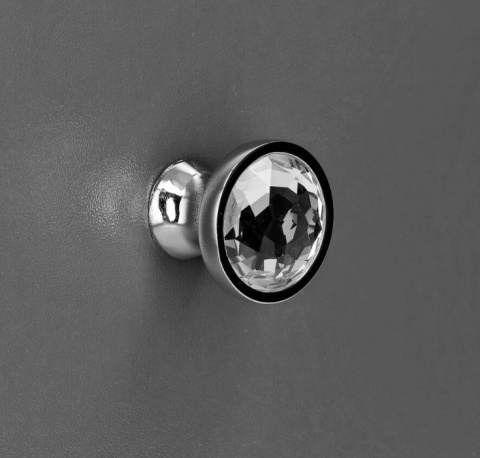 Gałka meblowa okrągła kryształ chrom 3cm szafki szuflady