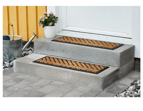 Wycieraczka schodowa kokos guma długa 75cm 25cm