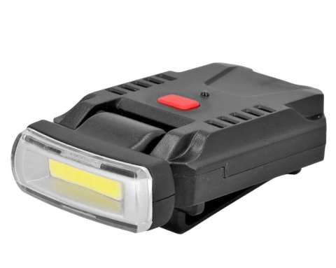 Lampka LED na daszek czapki AKU regulacja kąta USB