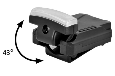 Lampka LED na daszek czapki AKU regulacja kąta USB