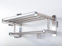 Półka 39cm chrom aluminium łazeinka kuchnia haczyki