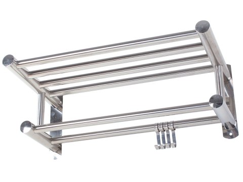 Półka 39cm chrom aluminium łazeinka kuchnia haczyki