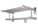 Półka 39cm chrom aluminium łazeinka kuchnia haczyki