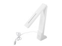Nowoczesna lampka biurkowa LED z USB - biała, różowe światło regulowane