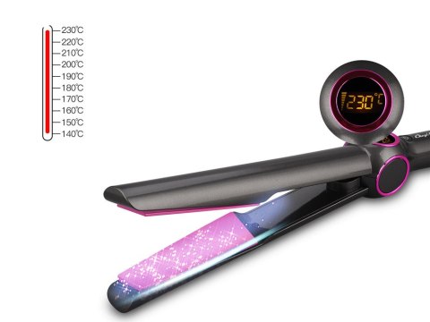 Nowoczesna prostownica do włosów 2w1 z wyświetlaczem LCD