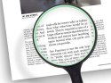 Lupa zielona klasyczna szkło powiększające soczewka 75mm z raczką