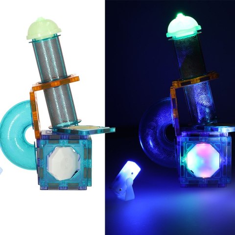  Kreatywne Klocki Magnetyczne - Fantazyjny Tor Kulowy Świecący