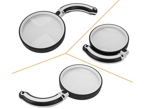 Lupa rączka składana klasyczna szkło powiększające 90mm woreczek