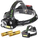 Latarka LED z funkcją zoom i akumulatorami 18650